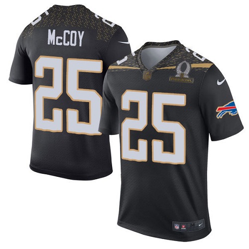 Men's Elite LeSean McCoy Nike Jersey Black - #25 Team Irvin 2016 Pro Bowl NFL Buffalo Bills